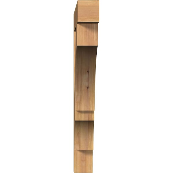 Balboa Block Smooth Bracket, Western Red Cedar, 3 1/2W X 30D X 30H